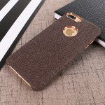 Wholesale iPhone 8 Plus / iPhone 7 Plus / iPhone 6S 6 Plus Wool Style Armor Hybrid Case (Brown)